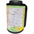 3dRose Lens Art by Florene - Topo Maps, Flags of States - Image of New Mexico Topographic Map With Flag - Can Cooler Bottle Wrap (cc_291415)