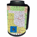 3dRose Lens Art by Florene - Topo Maps, Flags of States - Image of Oklahoma Topographic Map With Flag - Can Cooler Bottle Wrap (cc_291420)