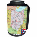 3dRose Lens Art by Florene - Topo Maps, Flags of States - Image of Ohio Topographic Map With State Flag - Can Cooler Bottle Wrap (cc_291421)