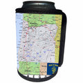3dRose Lens Art by Florene - Topo Maps, Flags of States - Image of Oregon Topographic Map With State Flag - Can Cooler Bottle Wrap (cc_291422)