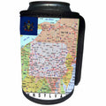 3dRose Lens Art by Florene - Topo Maps, Flags of States - Image of Pennsylvania Topographic Map With Flag - Can Cooler Bottle Wrap (cc_291423)