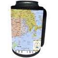 3dRose Lens Art by Florene - Topo Maps, Flags of States - Image of Rhode Island Topographic Map With Flag - Can Cooler Bottle Wrap (cc_291424)