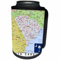 3dRose Lens Art by Florene - Topo Maps, Flags of States - Image of South Carolina Topographic Map With Flag - Can Cooler Bottle Wrap (cc_291425)