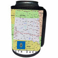 3dRose Lens Art by Florene - Topo Maps, Flags of States - Image of South Dakota Topographic Map With Flag - Can Cooler Bottle Wrap (cc_291426)