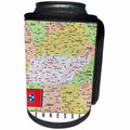 3dRose Lens Art by Florene - Topo Maps, Flags of States - Image of Tennessee Topographic Map With State Flag - Can Cooler Bottle Wrap (cc_291427)