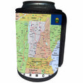 3dRose Lens Art by Florene - Topo Maps, Flags of States - Image of Topographic Map of Vermont With Flag - Can Cooler Bottle Wrap (cc_291429)