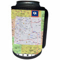 3dRose Lens Art by Florene - Topo Maps, Flags of States - Image of Wyoming Topographic Map With Flag - Can Cooler Bottle Wrap (cc_291434)