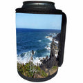 3dRose Lens Art by Florene - Cruise Ship Sites - Image of Cliffside On St Kitts With Caribbean Sea - Can Cooler Bottle Wrap (cc_291439)