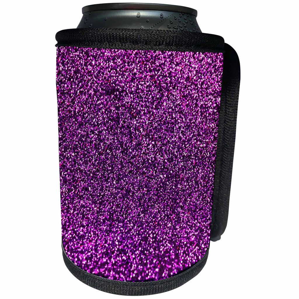 3dRose Lens Art by Florene - Glitter - Image of Red Violet Glitter - Can Cooler Bottle Wrap (cc_291441)