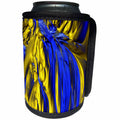 3dRose Lens Art by Florene -Neon - Image of Bright Blue And Yellow Abstract Neon Colors - Can Cooler Bottle Wrap (cc_291444)