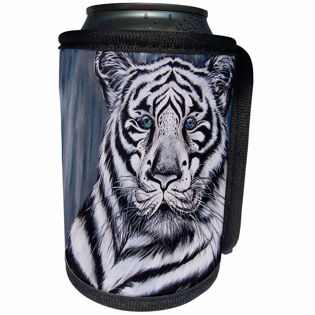 3dRose Art By Mandy Joy - Animals - A realistic painting of a tiger. - Can Cooler Bottle Wrap (cc_291488)