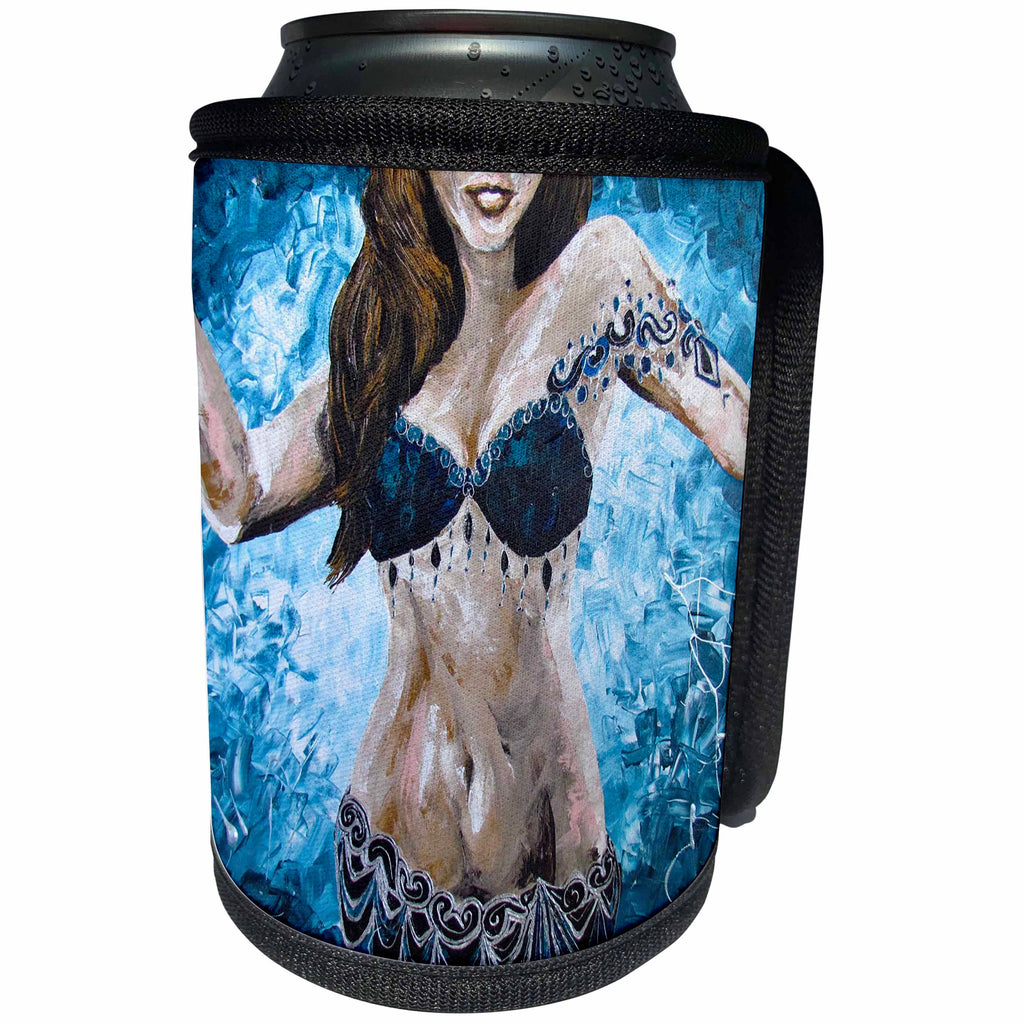 3dRose Art By Mandy Joy - Dancers - A modern impressionist painting of a belly dancer. - Can Cooler Bottle Wrap (cc_291493)