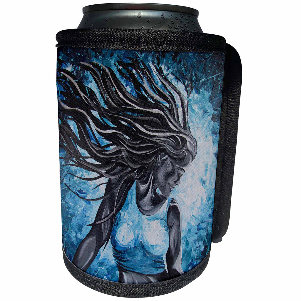 3dRose Art By Mandy Joy - Dancers - A modern impressionist painting of a Hip Hop dancer. - Can Cooler Bottle Wrap (cc_291494)