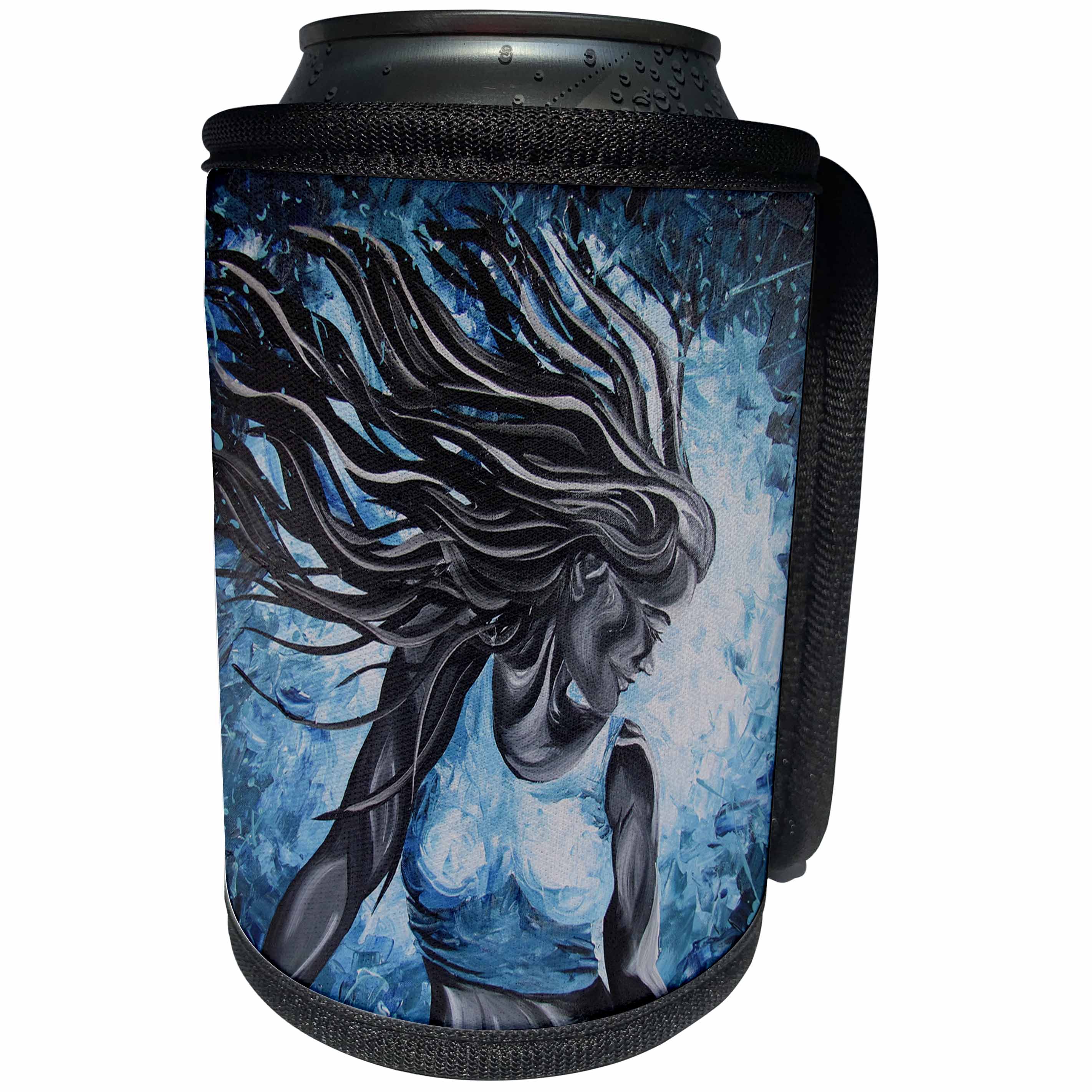3dRose Art By Mandy Joy - Dancers - A modern impressionist painting of a Hip Hop dancer. - Can Cooler Bottle Wrap (cc_291494)