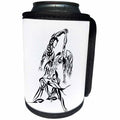 3dRose Art By Mandy Joy - Dancers - A tribal tattoo style painting of a couple ballroom dancing. - Can Cooler Bottle Wrap (cc_291495)