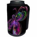3dRose Yves Creations Vintage - Psychedelic Vivid Spiral - Can Cooler Bottle Wrap (cc_29151)