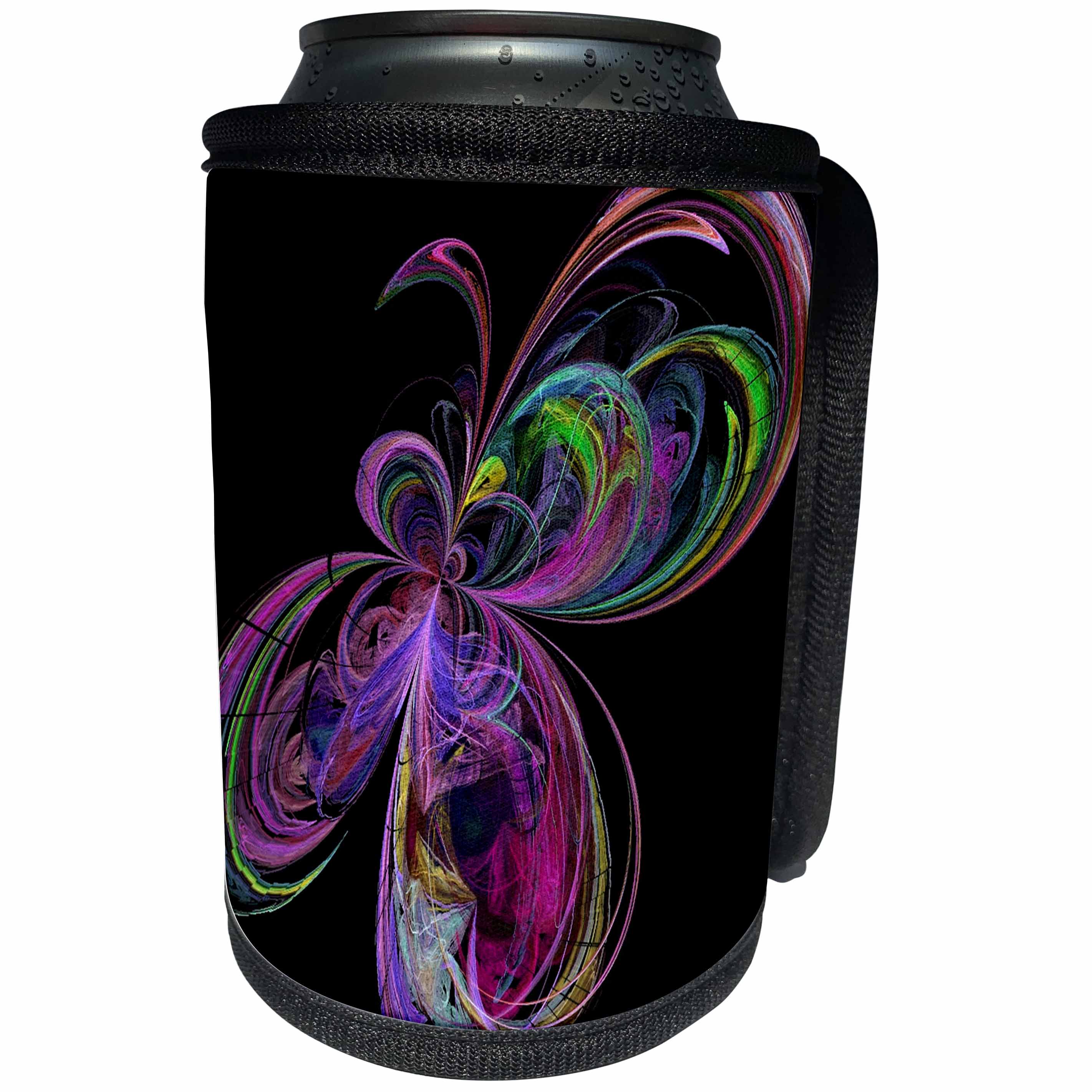 3dRose Yves Creations Vintage - Psychedelic Vivid Spiral - Can Cooler Bottle Wrap (cc_29151)