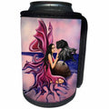 3dRose Art By Mandy Joy - Surrealism - A surrealist painting of a girl and the Loch Ness Monster. - Can Cooler Bottle Wrap (cc_291513)