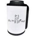 3dRose Art By Mandy Joy - Illustrations, Watercolor - A funny cartoon illustration of a fox with typography. - Can Cooler Bottle Wrap (cc_291516)