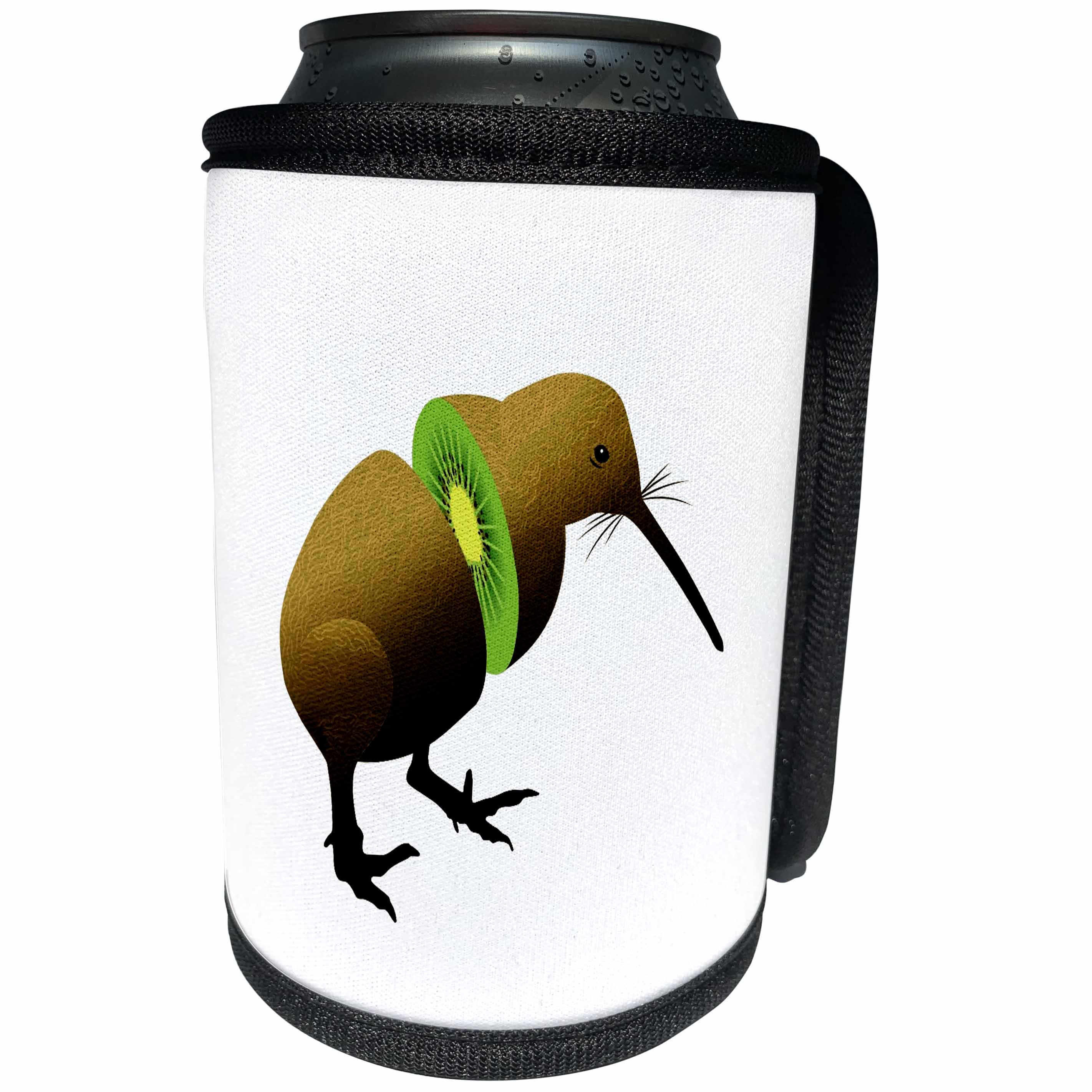 3dRose Russ Billington Designs - Funny Kiwi Fruit Design - Can Cooler Bottle Wrap (cc_291549)