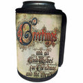 3dRose Andrea Haase Holiday Illustration - Vintage Christmas Greetings Calligraphy - Can Cooler Bottle Wrap (cc_291695)