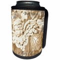 3dRose Andrea Haase Holiday Illustration - Mixed Media Art Christmas Photography Collage With Angel - Can Cooler Bottle Wrap (cc_291698)