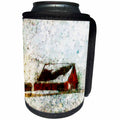 3dRose Cassie Peters Barns - Winter Barn Grunge - Can Cooler Bottle Wrap (cc_291743)