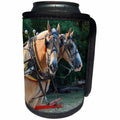 3dRose Cassie Peters Horses - Draft Horse Pair - Can Cooler Bottle Wrap (cc_291747)