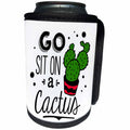 3dRose AmansMall Funny Quotes - Go Sit on a Cactus, Funny Typography, 3drsmm - Can Cooler Bottle Wrap (cc_291771)