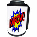 3dRose AmansMall Funny Quotes - Kapow Superhero Fighting Punch Comic Strip Word 3drsmm - Can Cooler Bottle Wrap (cc_291773)