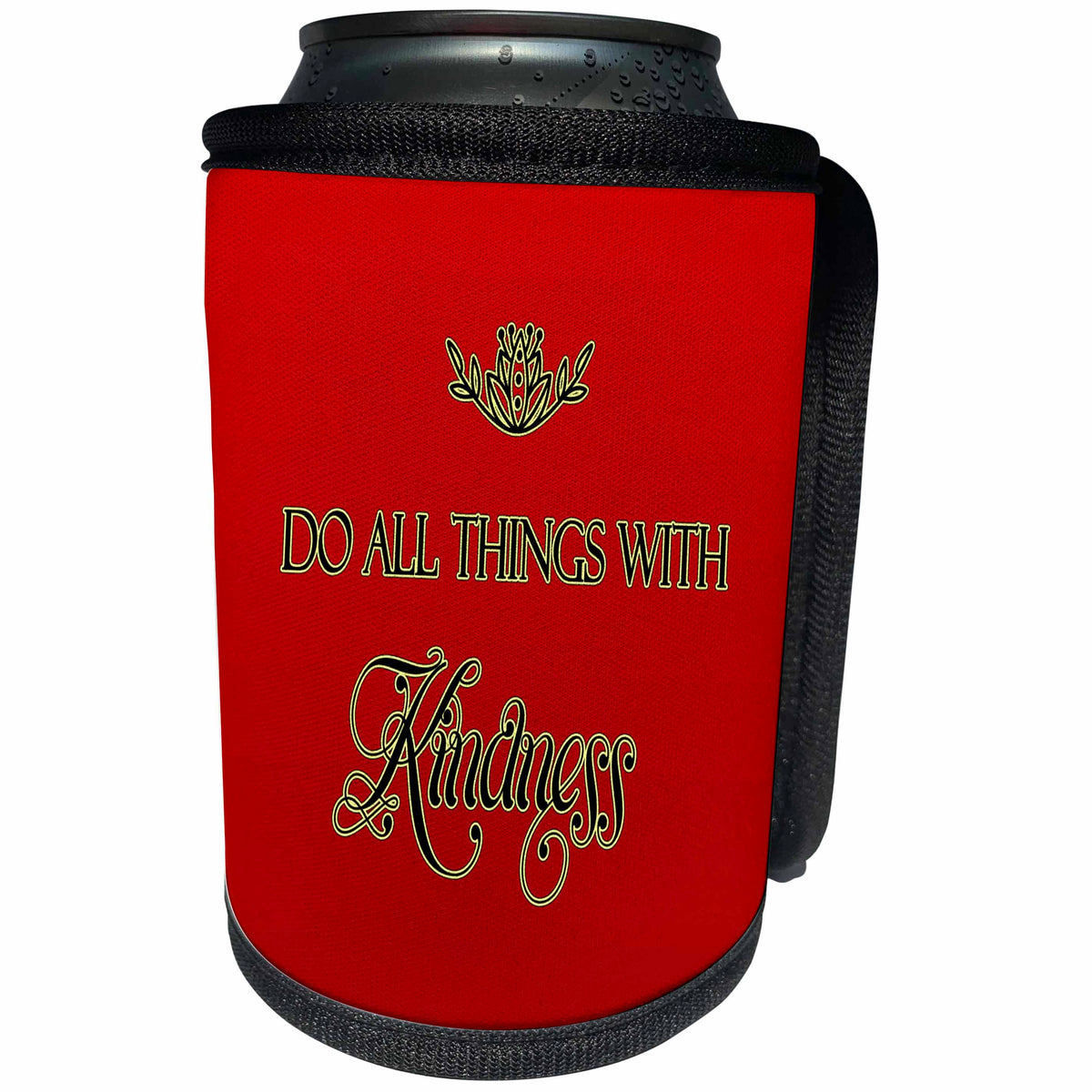 3dRose AMansMall Inspirational Typography - Do All Things With Kindness Typography Inspirational, 3drsmm - Can Cooler Bottle Wrap (cc_291785)