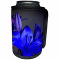 3dRose Yves Creations Lilies Prints - Gorgeous Blue Lily - Can Cooler Bottle Wrap (cc_29181)