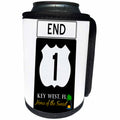 3dRose MacDonald Creative Studios – Key West - Highway sign for the end of Hwy 1 that ends in Key West, Florida. - Can Cooler Bottle Wrap (cc_291822)