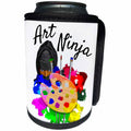 3dRose MacDonald Creative Studios – Artist - A funny art ninja and art palette for any artist or painter. - Can Cooler Bottle Wrap (cc_291840)
