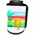 3dRose MacDonald Creative Studios – Caribbean - Retro Punta Cana Dominican Republic tropical design with a margarita. - Can Cooler Bottle Wrap (cc_291842)