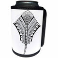 3dRose MacDonald Creative Studios – Tribal Animals - Polynesian Hawaiian tribal artwork of a stingray or manta ray. - Can Cooler Bottle Wrap (cc_291852)