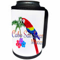 3dRose Cabo San Lucas Mexico tropical art with colorful parrot. - Can Cooler Bottle Wrap (cc_291859)