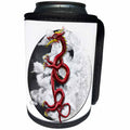 3dRose MacDonald Creative Studios – Dragons - A fantasy Chinese red dragon on a oriental yin yang symbol. - Can Cooler Bottle Wrap (cc_291862)