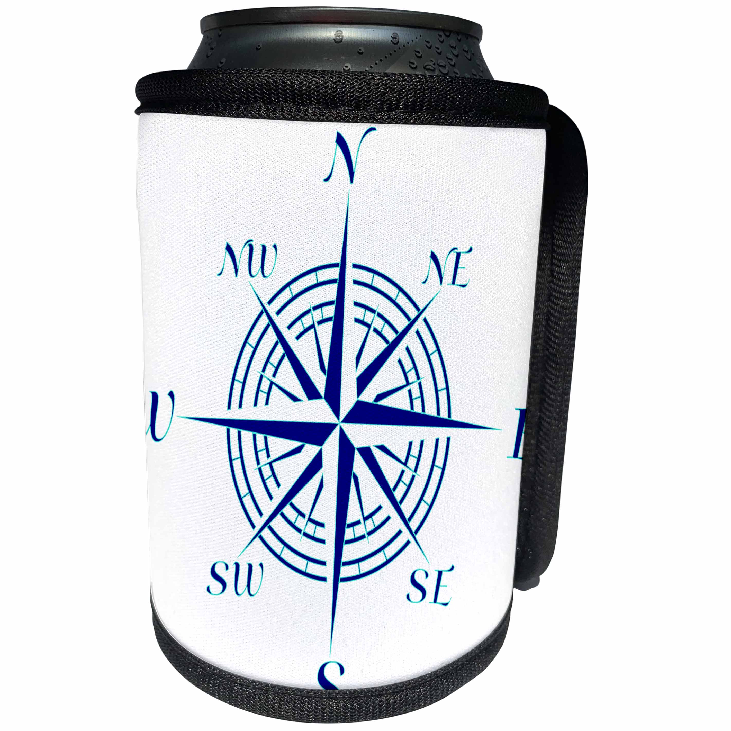 3dRose MacDonald Creative Studios – Nautical - A classic compass rose nautical design for any who loves to sail. - Can Cooler Bottle Wrap (cc_291866)