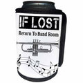 3dRose MacDonald Creative Studios – Musician - If Lost Return To Band Room funny trumpet player and musician design. - Can Cooler Bottle Wrap (cc_291877)