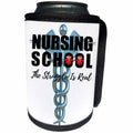 3dRose MacDonald Creative Studios – Nursing - Nursing School The Struggle Is Real, for nurses and nursing students. - Can Cooler Bottle Wrap (cc_291887)