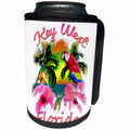 3dRose Tropical beach design for Key West, Florida with palm... - Can Cooler Bottle Wrap (cc_291892)