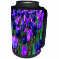 3dRose Yves Creations Florals and Bouquets - Blue and Purple Tulips - Can Cooler Bottle Wrap (cc_29190)