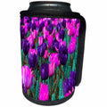 3dRose Yves Creations Florals and Bouquets - Pink and Purple Tulips - Can Cooler Bottle Wrap (cc_29191)