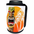 3dRose MacDonald Creative Studios – Hawaii - Hawaiian Tiki statue and beach sunset for anyone who loves Hawaii. - Can Cooler Bottle Wrap (cc_291912)