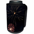 3dRose Dreamscapes by Leslie - Fireworks - Double Fireworks exploding in color - Can Cooler Bottle Wrap (cc_292184)