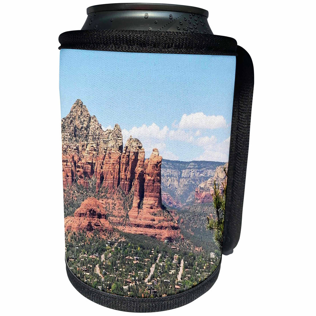 3dRose Overlooking Sedona AZ mountains - Can Cooler Bottle Wrap (cc_292191)