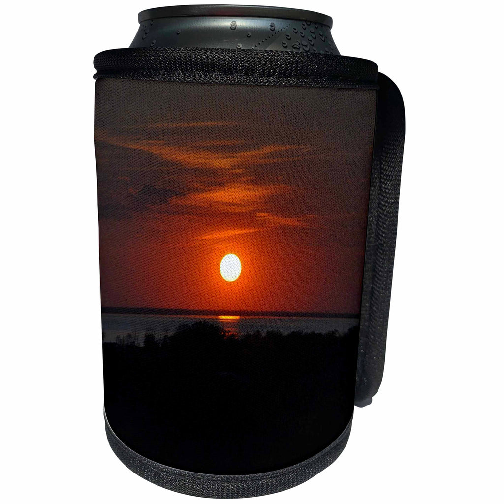 3dRose Dreamscapes by Leslie - Scenery - Door County Wisconsin Sunset over the bay - Can Cooler Bottle Wrap (cc_292214)