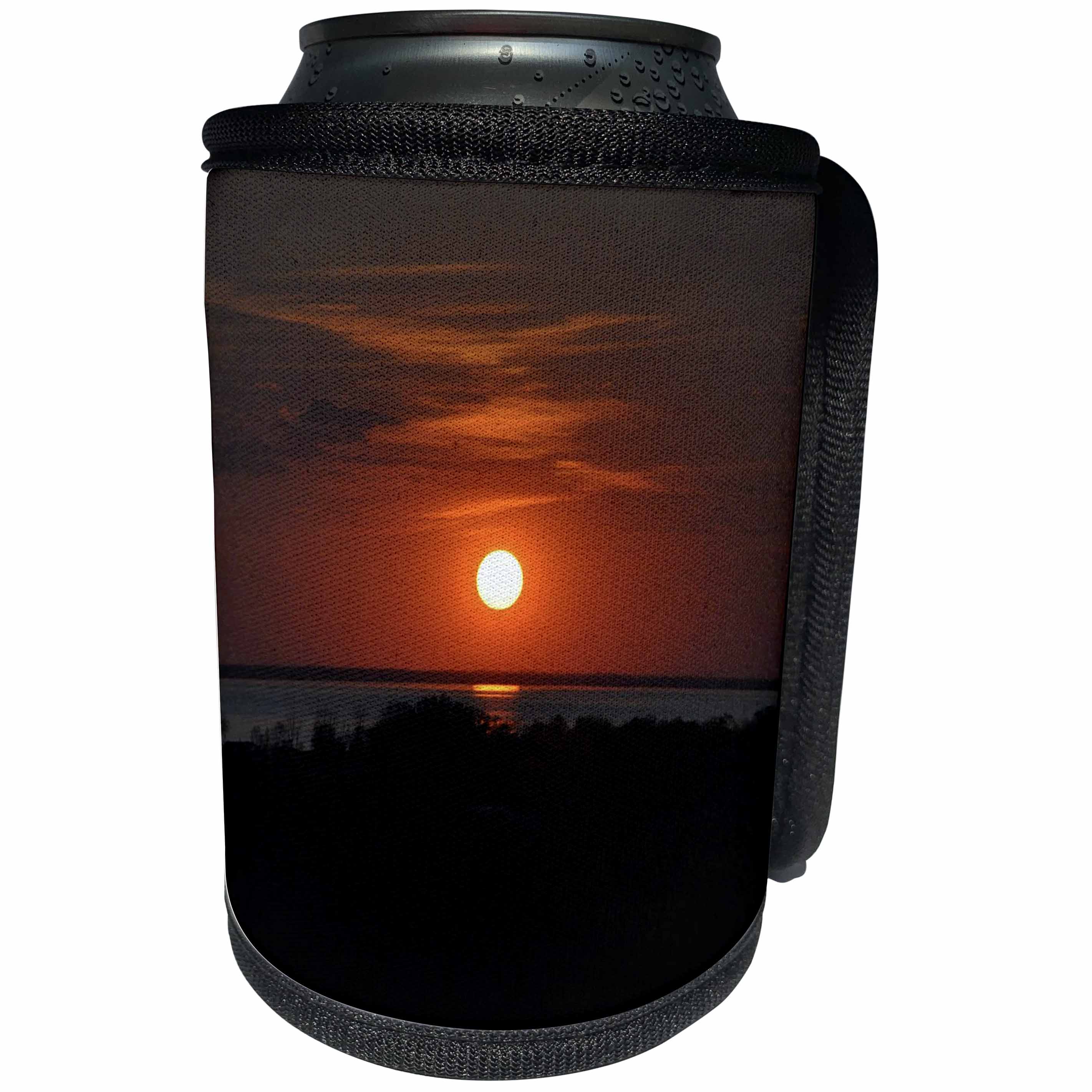 3dRose Dreamscapes by Leslie - Scenery - Door County Wisconsin Sunset over the bay - Can Cooler Bottle Wrap (cc_292214)