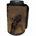 3dRose Dreamscapes by Leslie - Repiles - Alligator chilling in the warm FL Water - Can Cooler Bottle Wrap (cc_292253)